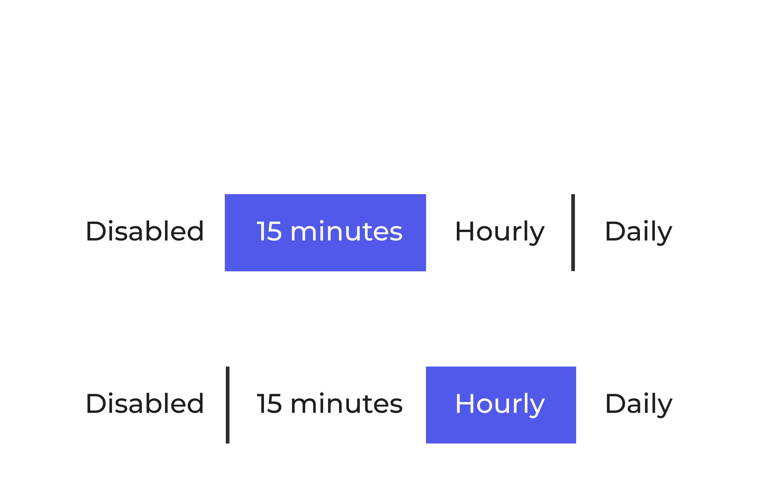 select pages to monitor and set frequency illustration